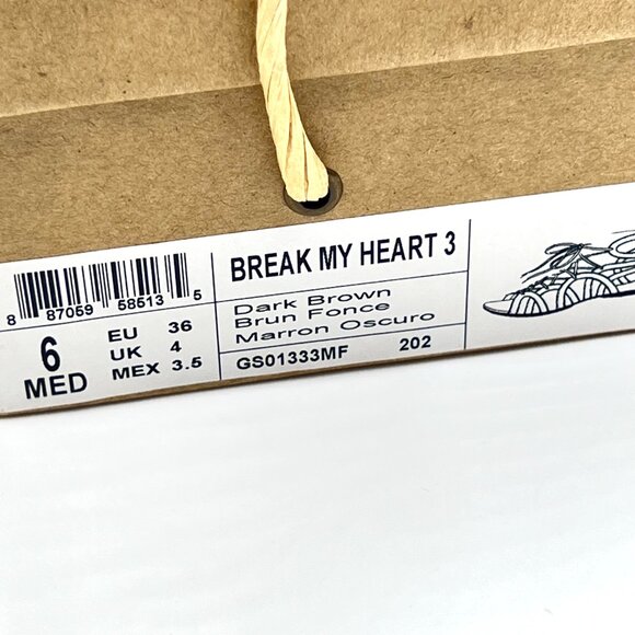 Gentle Souls Size 6 Brown‎ Gold Gladiator Lace Up Flats Sandals Shoes - Picture 13 of 13